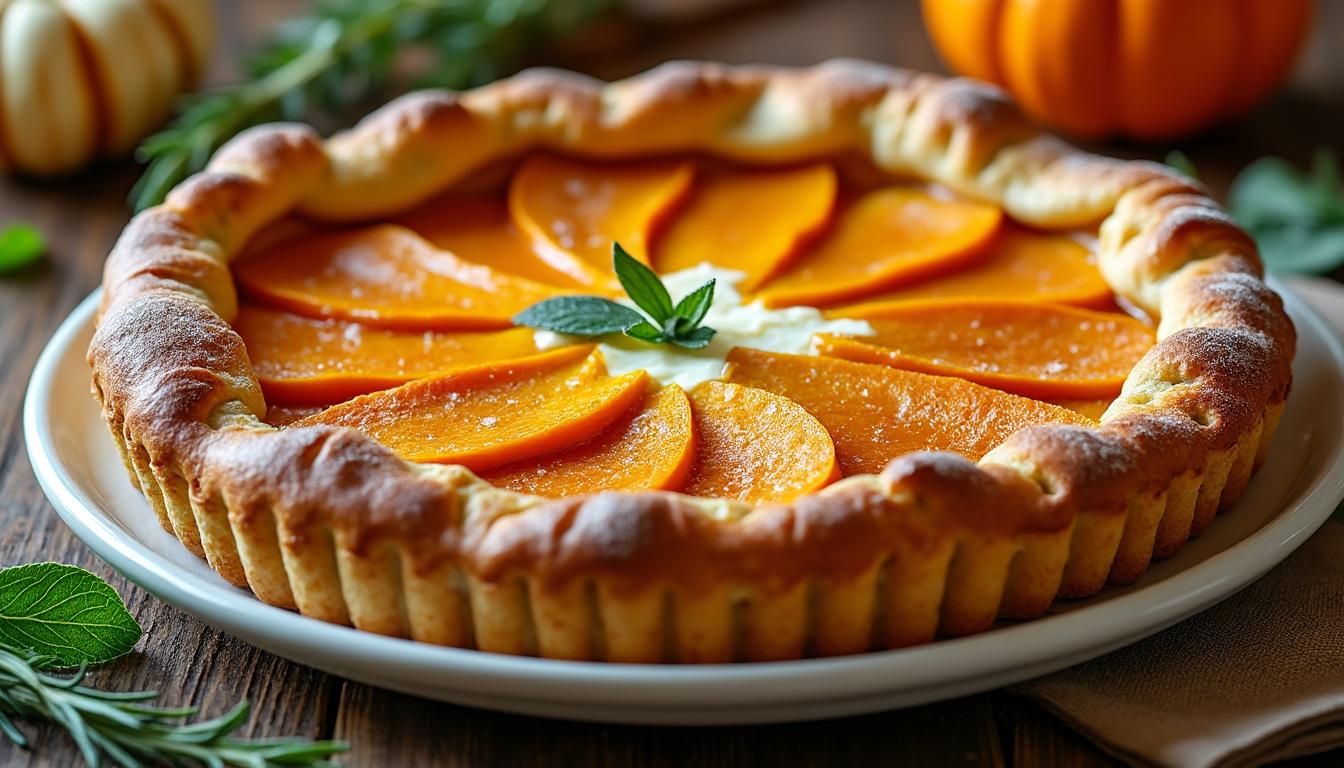 deliziosa torta salata di zucca e ricotta, ideale per una cena gustosa e facile da preparare. scopri la ricetta perfetta per sorprendere i tuoi ospiti!