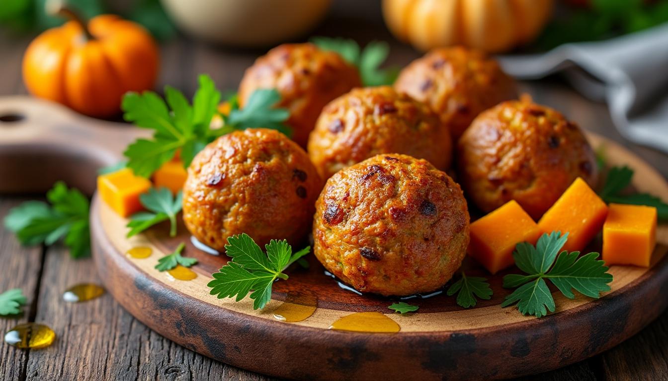 scopri la ricetta facile e vegetariana delle polpette di zucca al forno, un piatto gustoso e sano perfetto per ogni occasione.