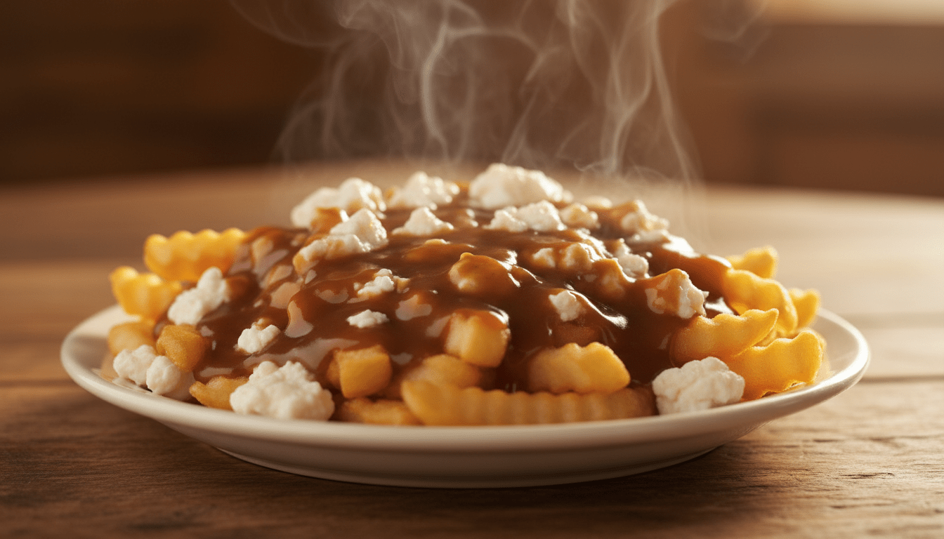 scopri la vera ricetta della poutine quebeccese con salsa gravy autentica e cheese curds freschi, per un sapore tradizionale irresistibile.