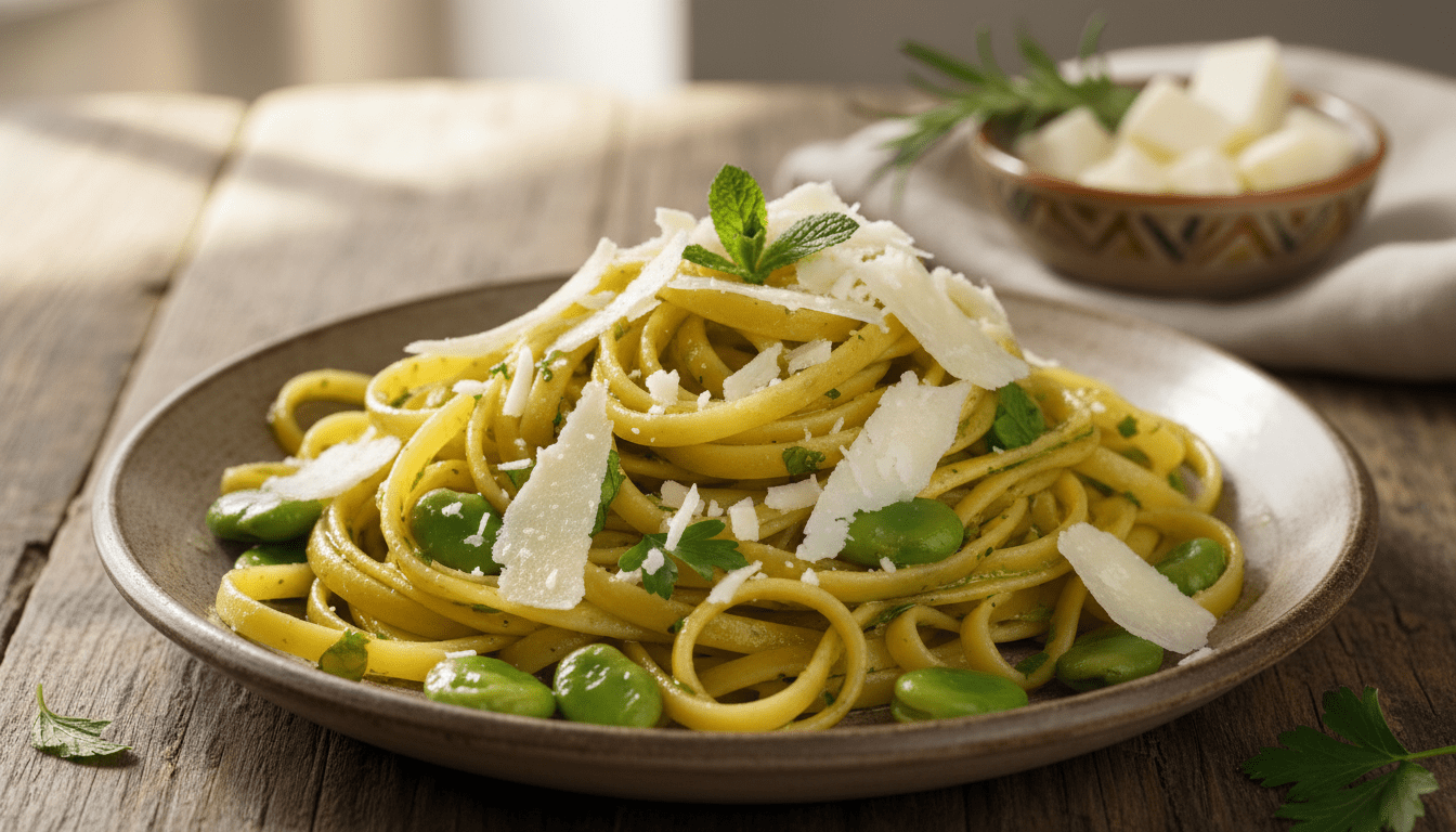 scopri la ricetta facile e veloce della pasta fave e pecorino romano, un primo piatto primaverile gustoso e fresco, perfetto per ogni occasione.